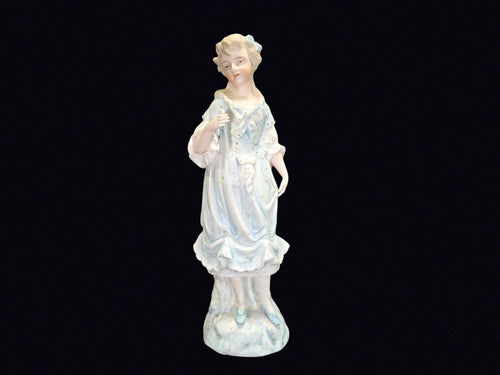 Bisque Porcelain Victorian Lady Figurine c1900