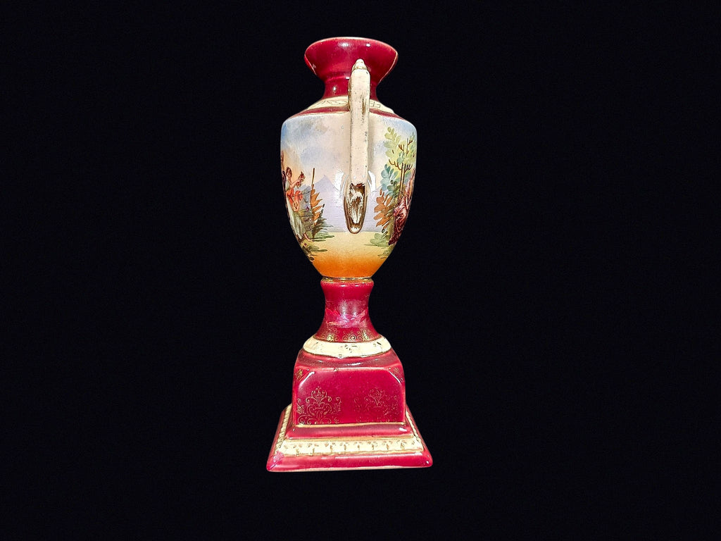 Vienna Style Porcelain Urn c1900 Twin Handle