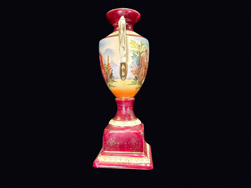 Vienna Style Porcelain Urn c1900 Twin Handle