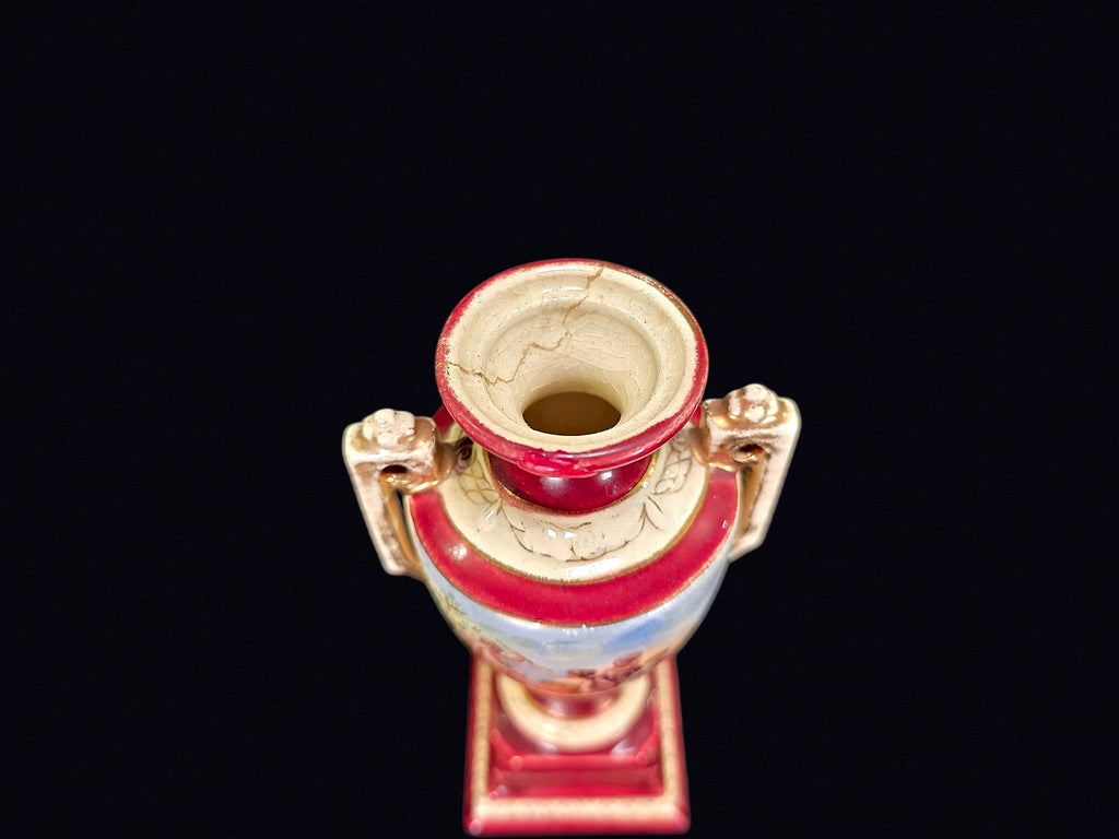 Vienna Style Porcelain Urn c1900 Twin Handle