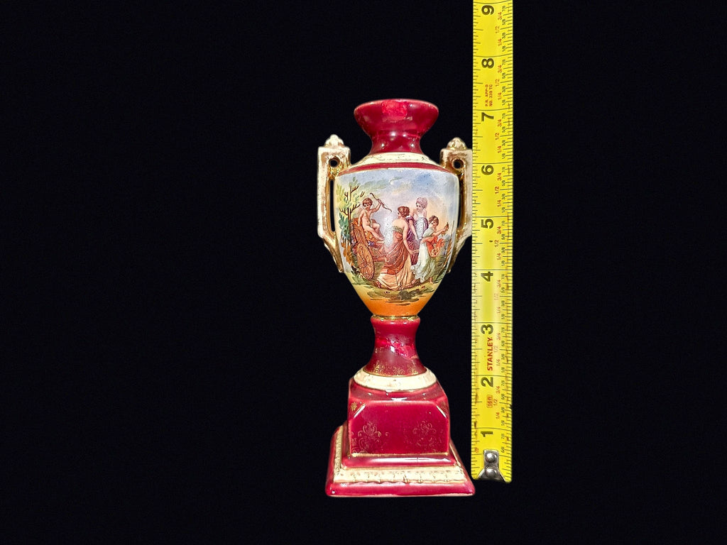 Vienna Style Porcelain Urn c1900 Twin Handle