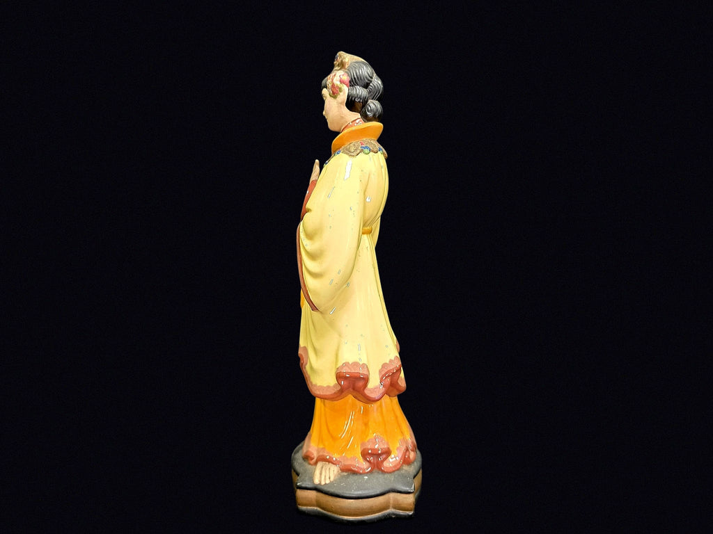 Mid-Century Chalkware Emperor Figure 15in