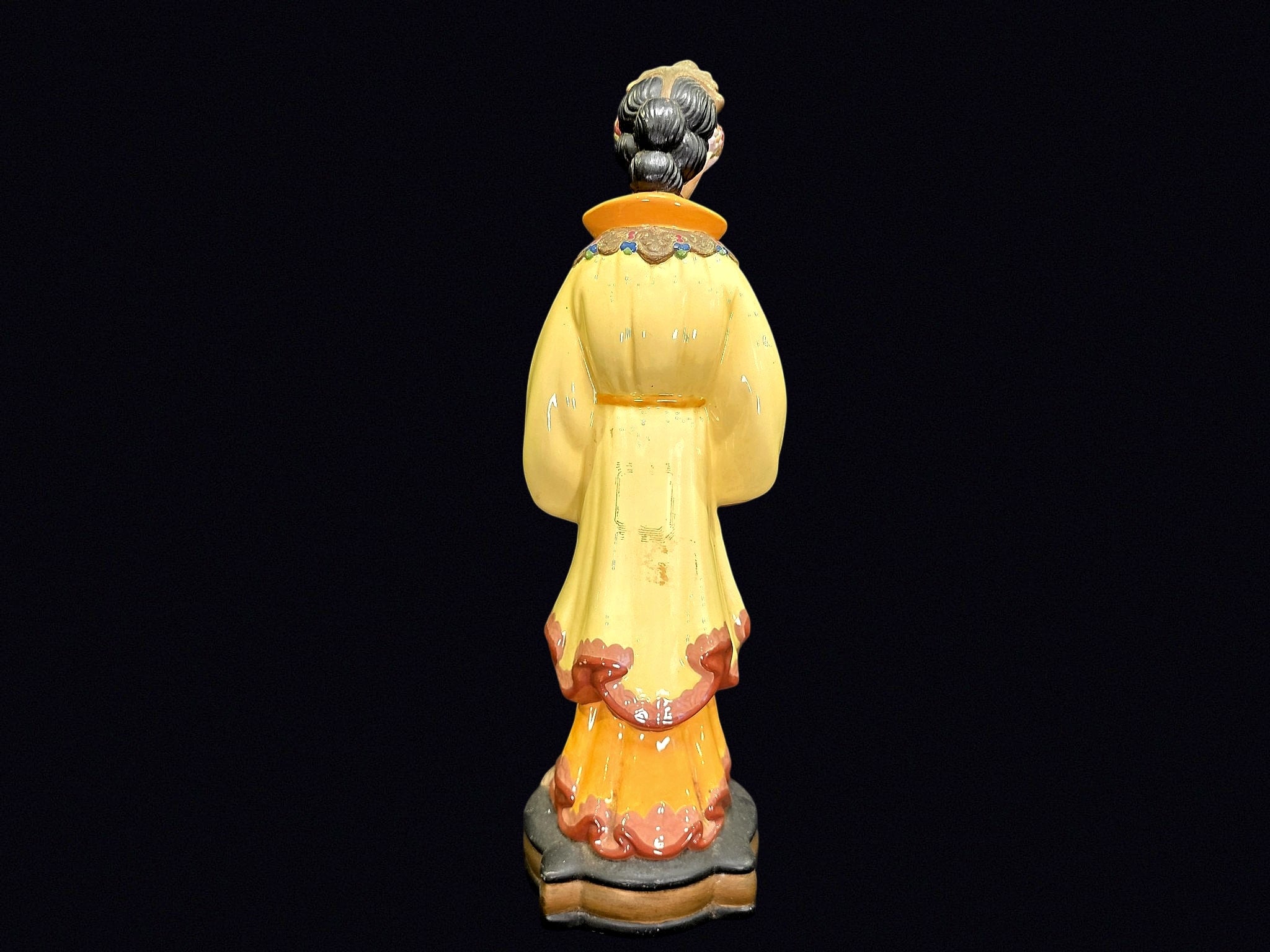 Mid-Century Chalkware Emperor Figure 15in
