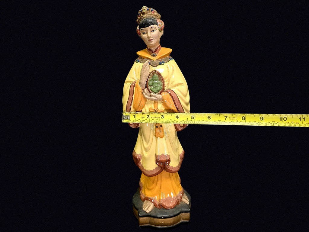 Mid-Century Chalkware Emperor Figure 15in