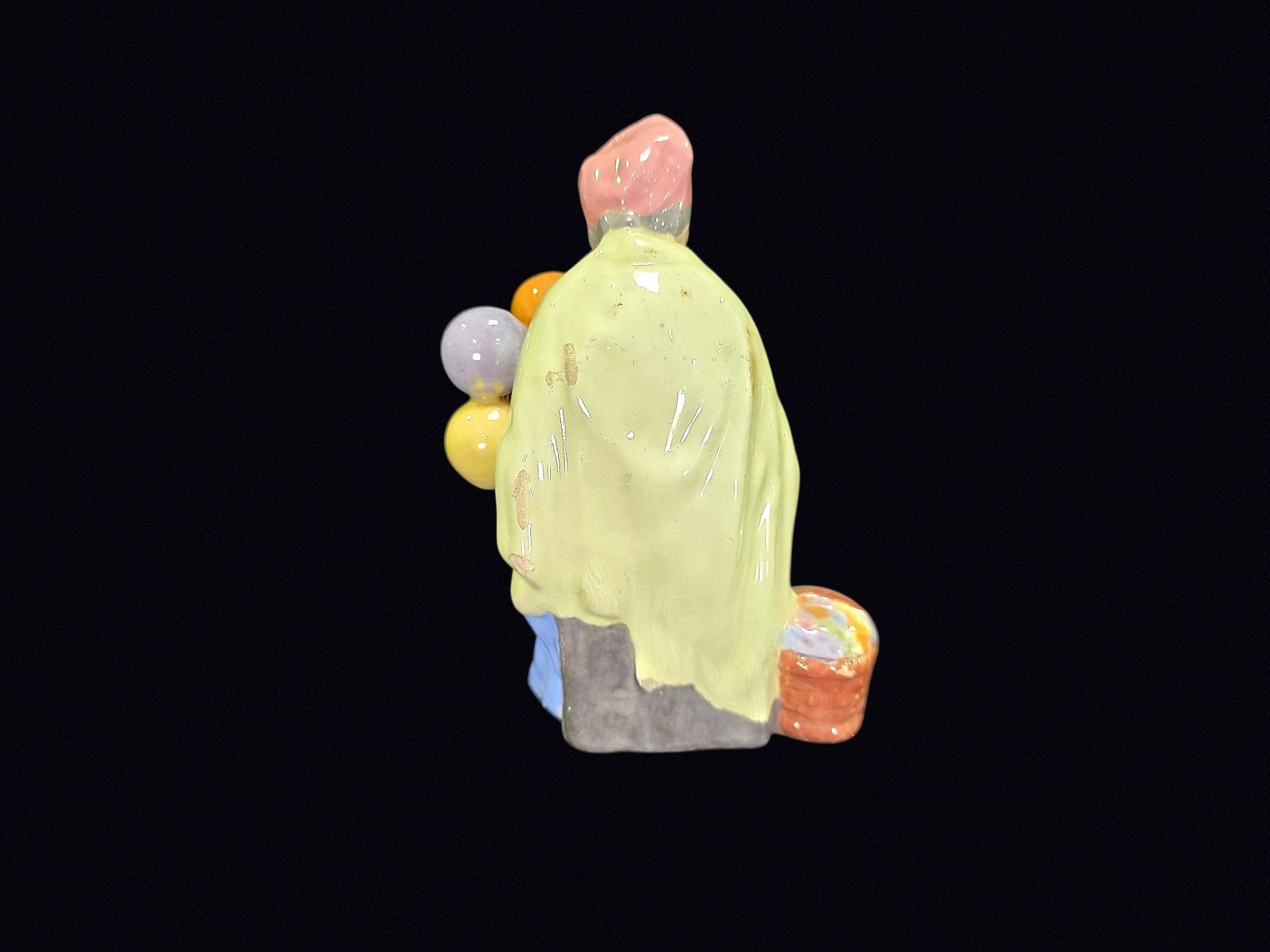 Old Balloon Seller Porcelain Figurine Unmarked