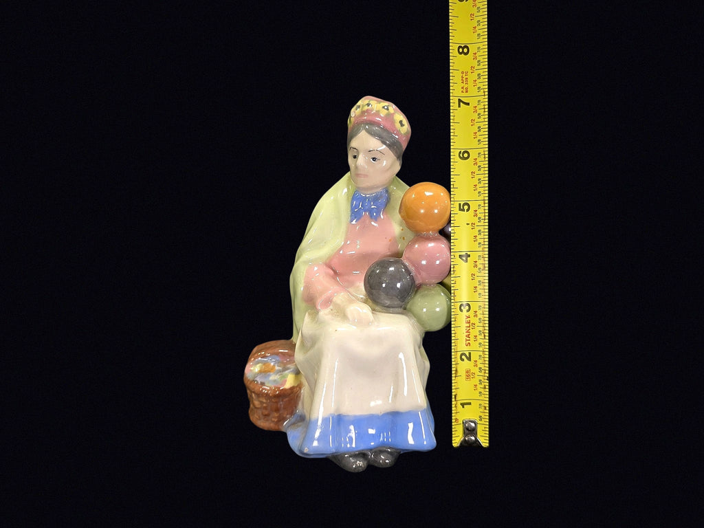 Old Balloon Seller Porcelain Figurine Unmarked