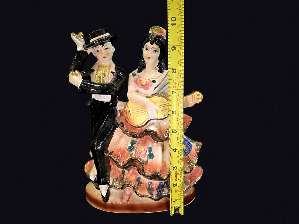Mid-Century Ceramic Flamenco Couple Figurine