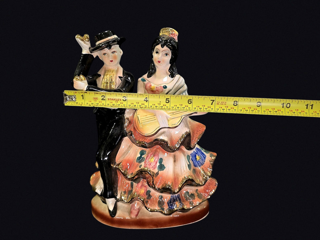 Mid-Century Ceramic Flamenco Couple Figurine