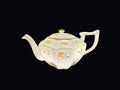 Porcelain Paneled Teapot Yellow Rose Mid-20thC