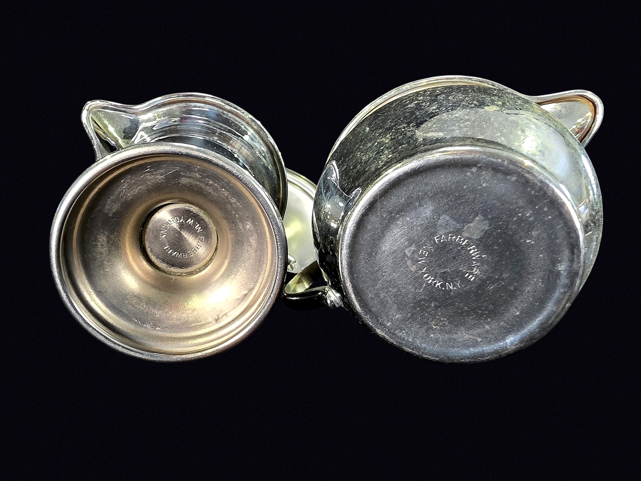 Paul Revere NY Silverplate Syrup & Creamer
