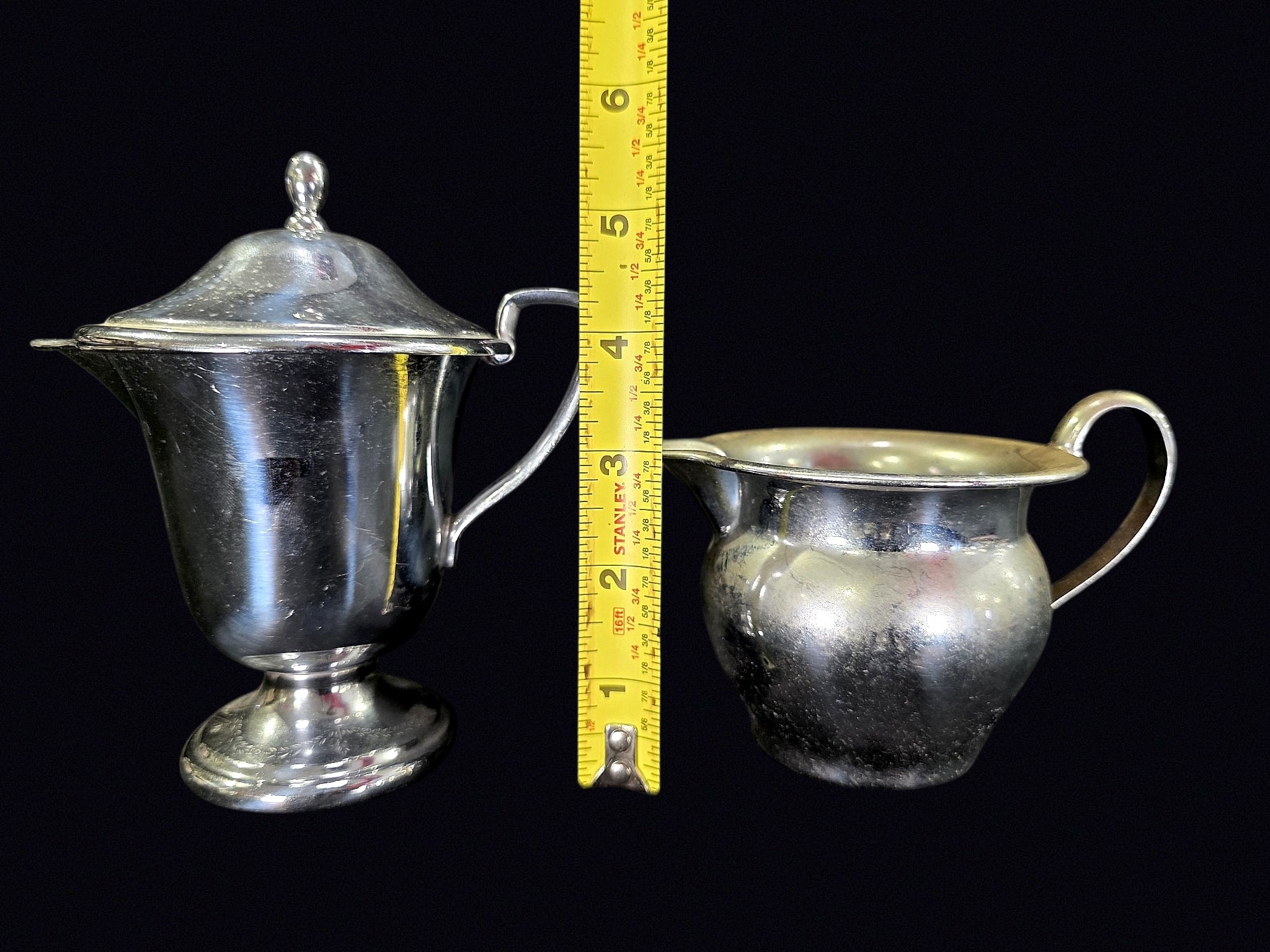 Paul Revere NY Silverplate Syrup & Creamer