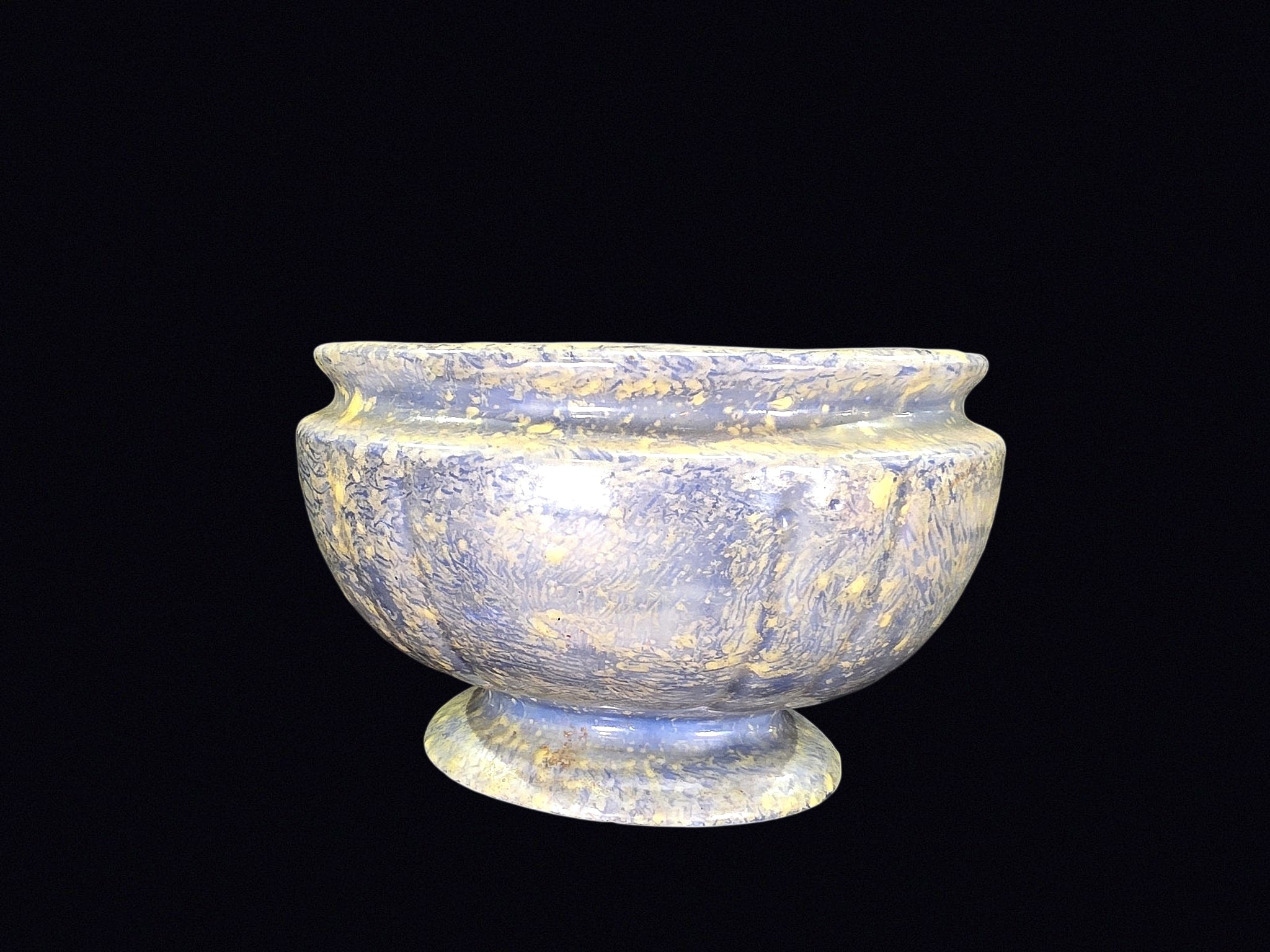 Spongeware Footed Jardiniere c1900 Stoneware