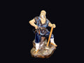 Shiwan Mudman Pottery Figure Elder w Axe c1970