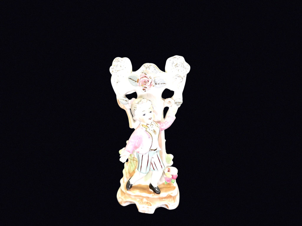 Porcelain Colonial Boy Figural Spill Vase