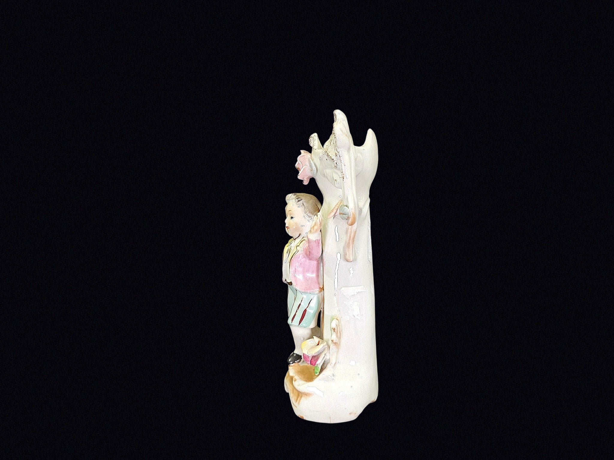 Porcelain Colonial Boy Figural Spill Vase