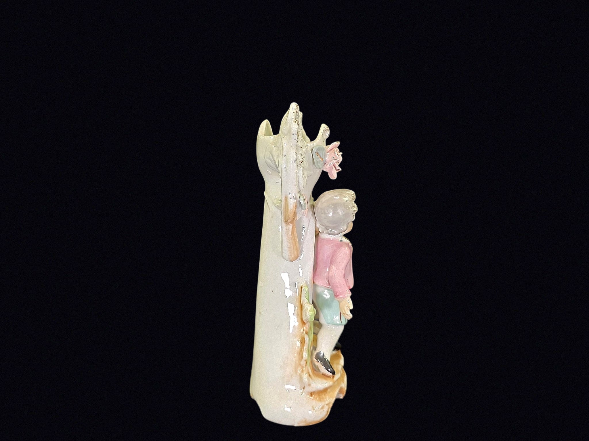 Porcelain Colonial Boy Figural Spill Vase