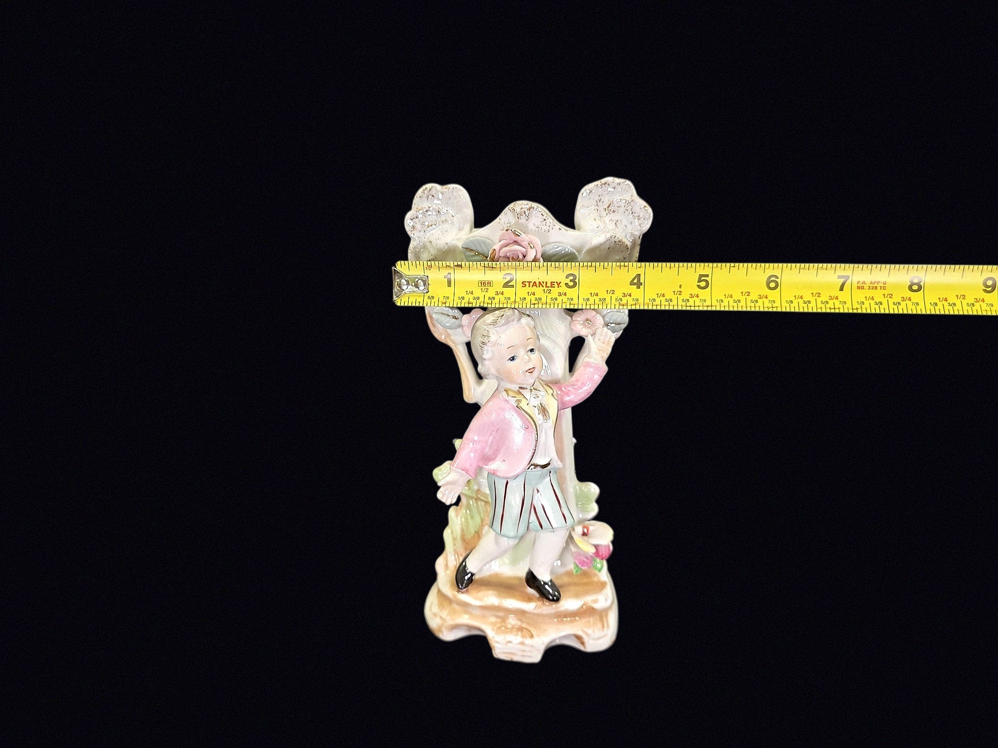 Porcelain Colonial Boy Figural Spill Vase
