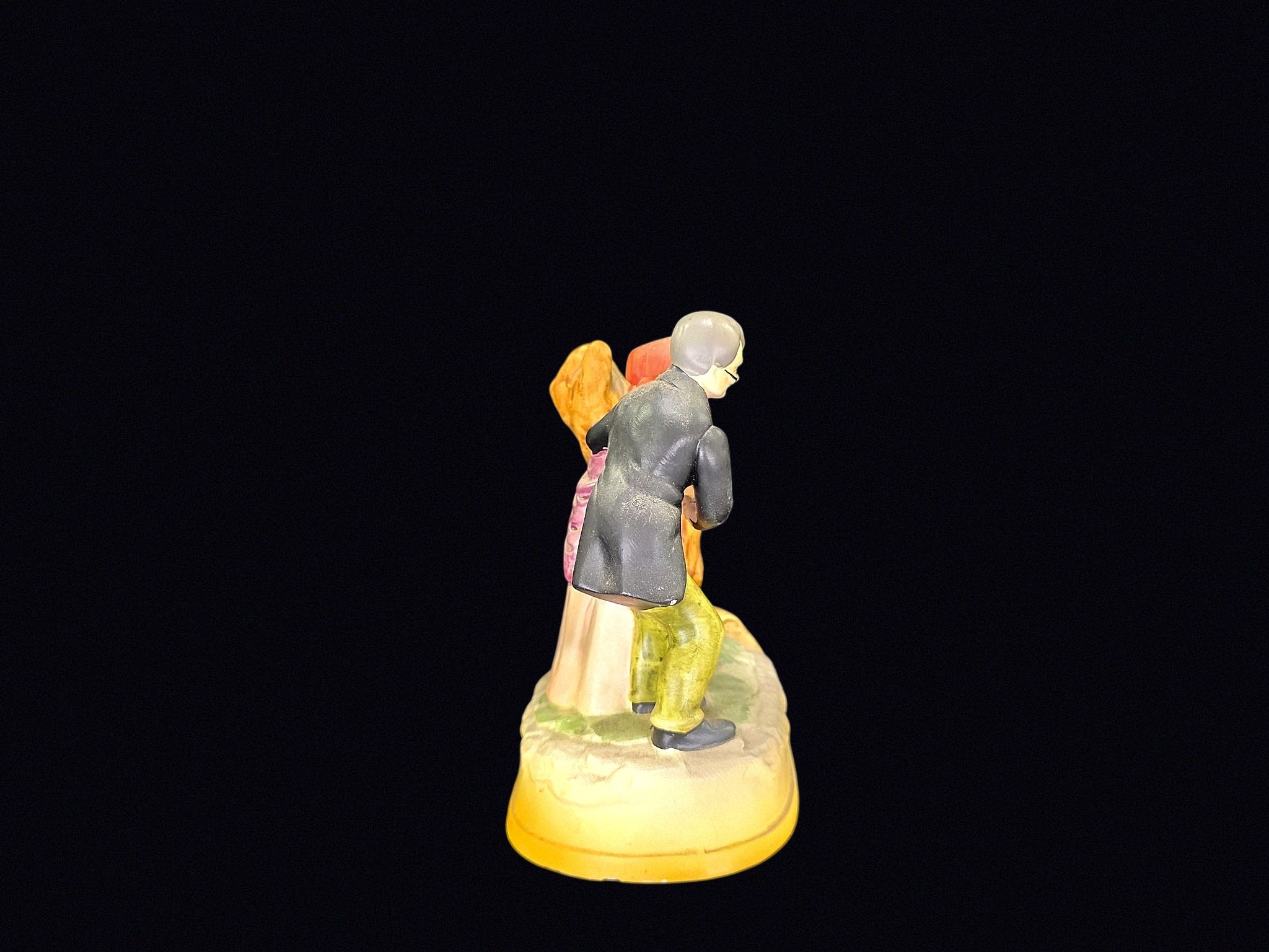 Bisque Porcelain Elderly Couple Music Box