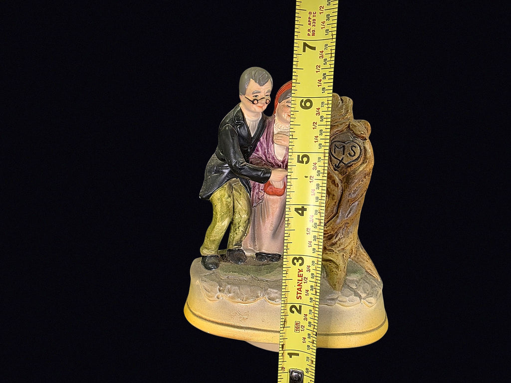 Bisque Porcelain Elderly Couple Music Box