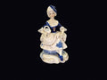 Porcelain Colonial Lady Figurine Cobalt Blue