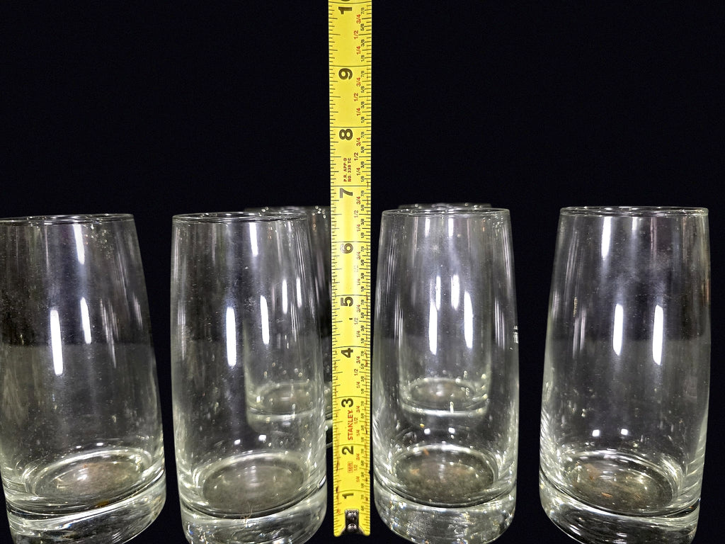 Set of 6 Clear Glass Highball Tumblers