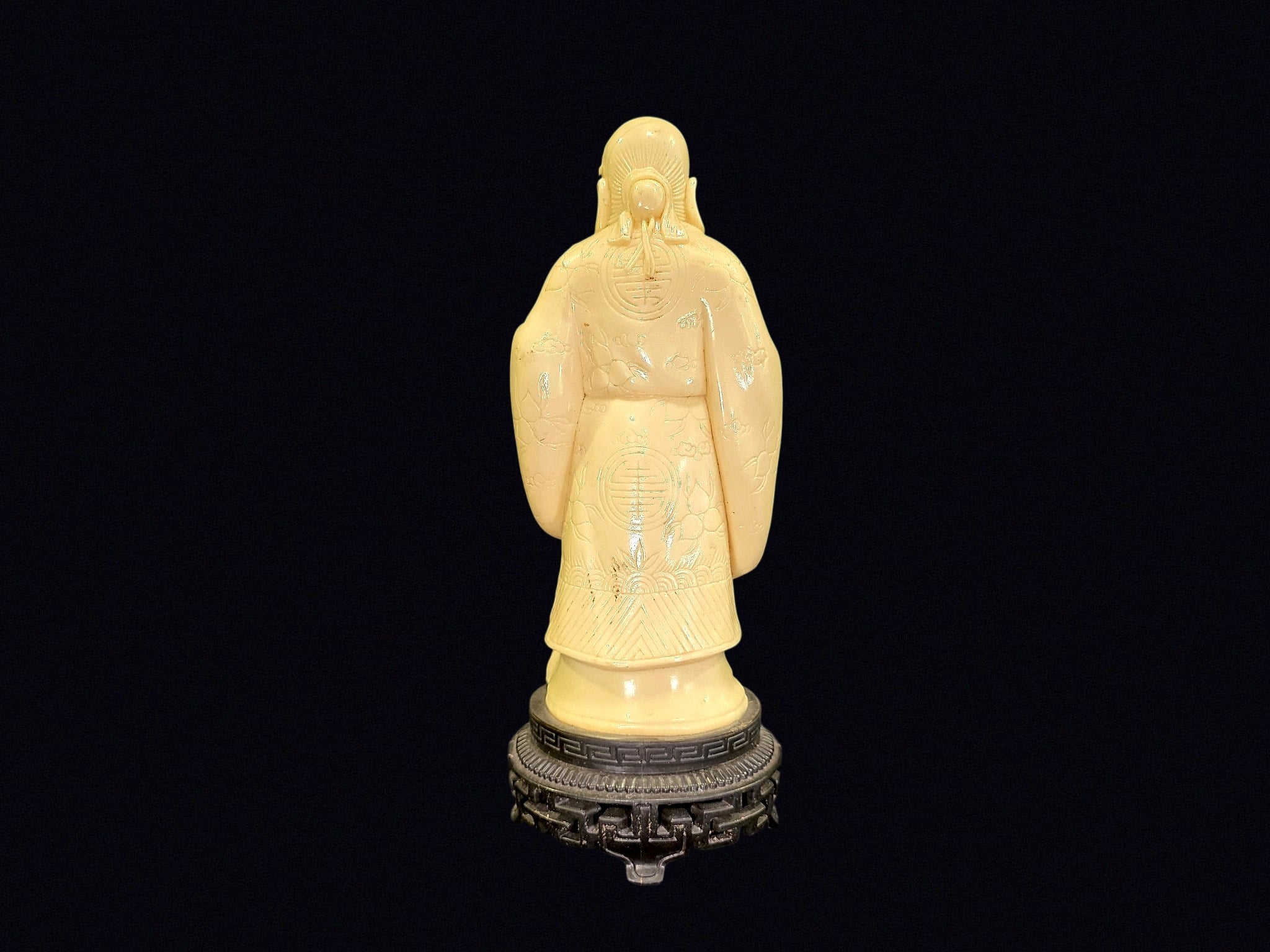 Shou Lao Faux Ivory Resin Figure Hong Kong