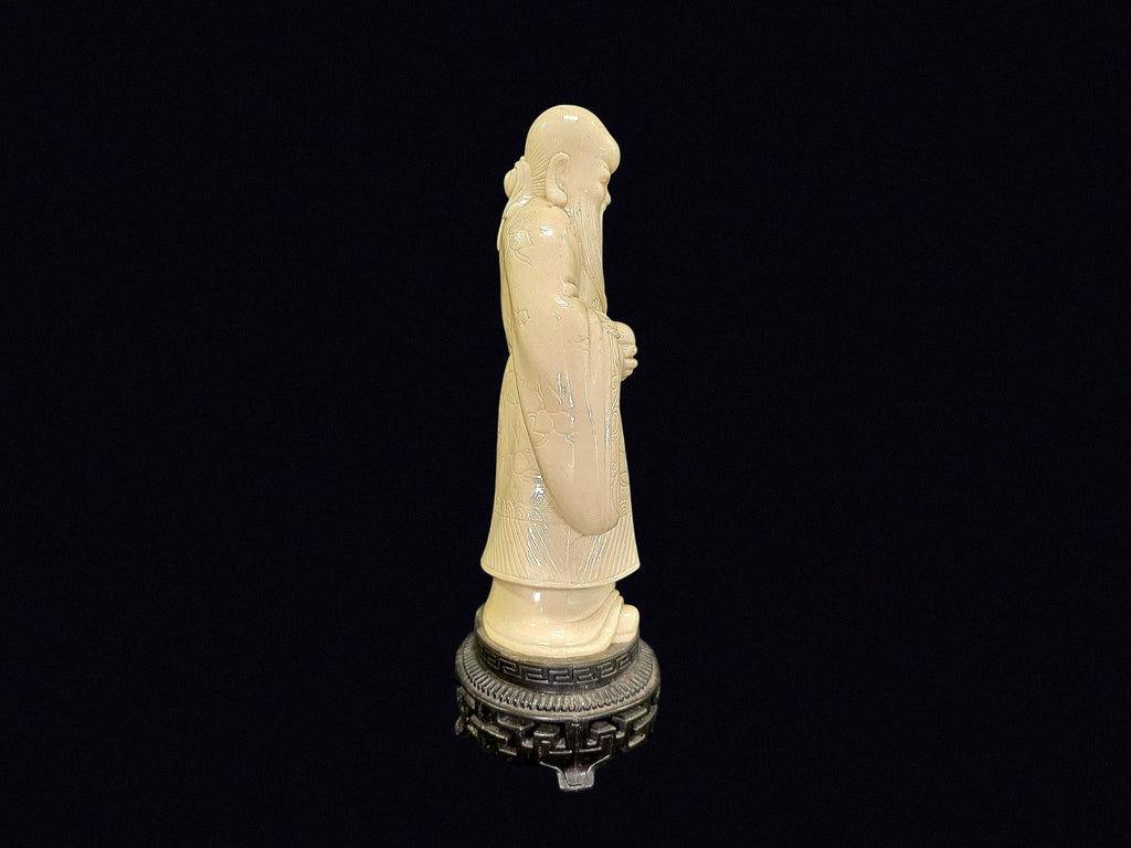 Shou Lao Faux Ivory Resin Figure Hong Kong