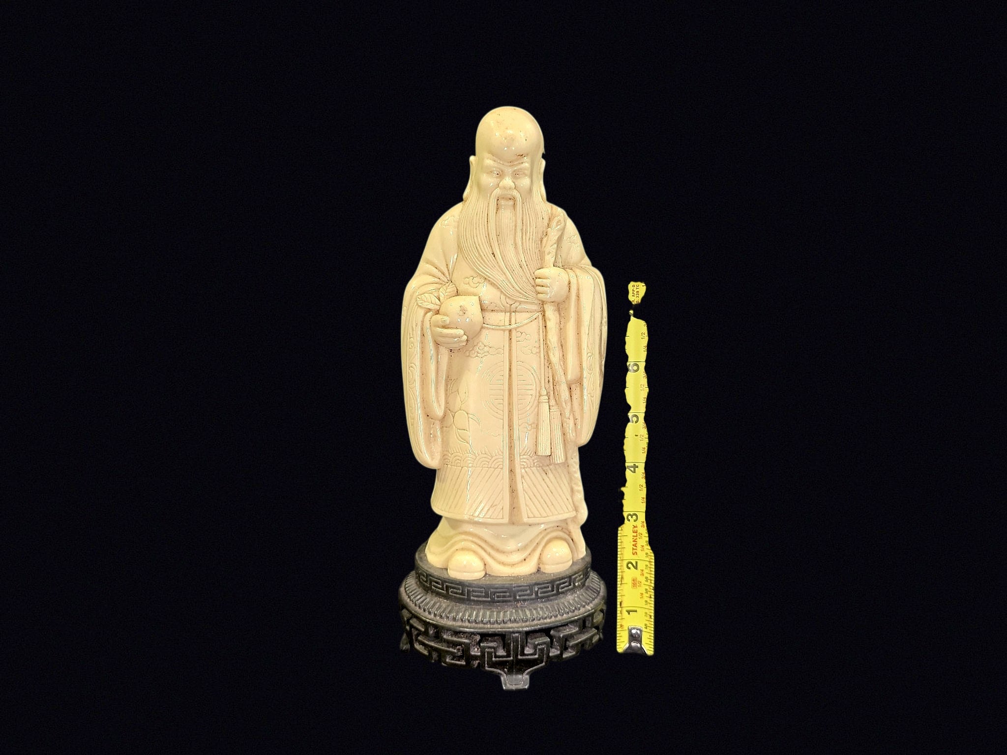 Shou Lao Faux Ivory Resin Figure Hong Kong
