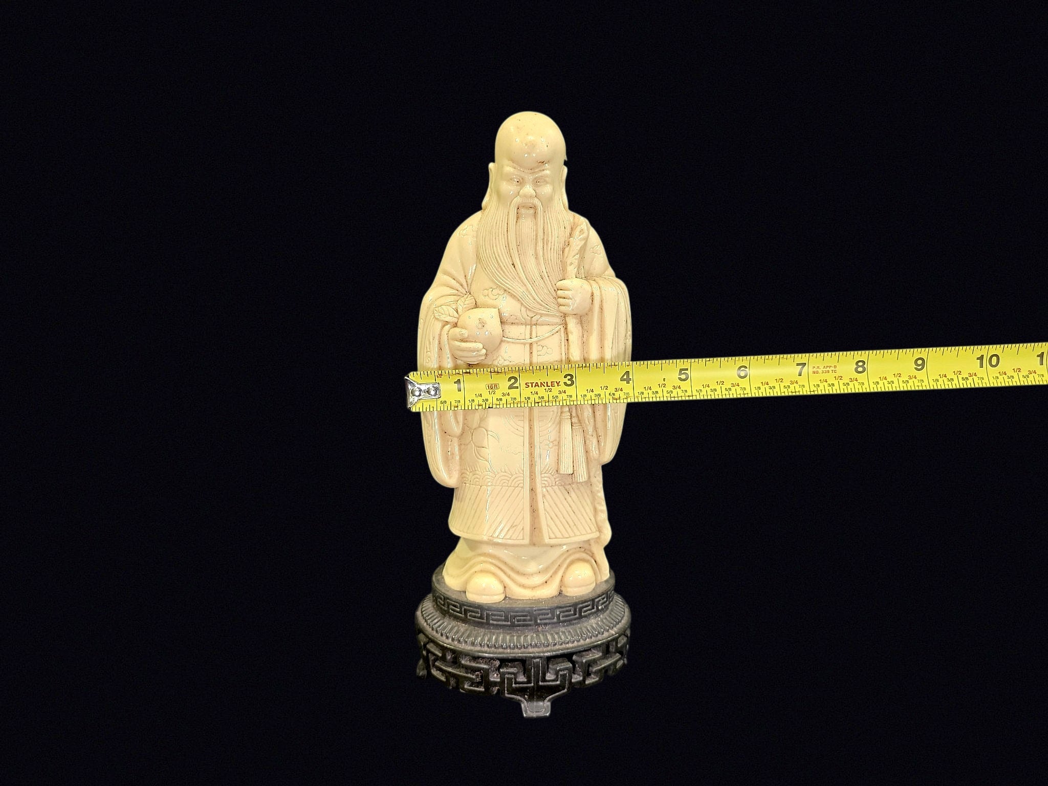 Shou Lao Faux Ivory Resin Figure Hong Kong