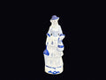 Delft Style Victorian Lady Porcelain Figurine
