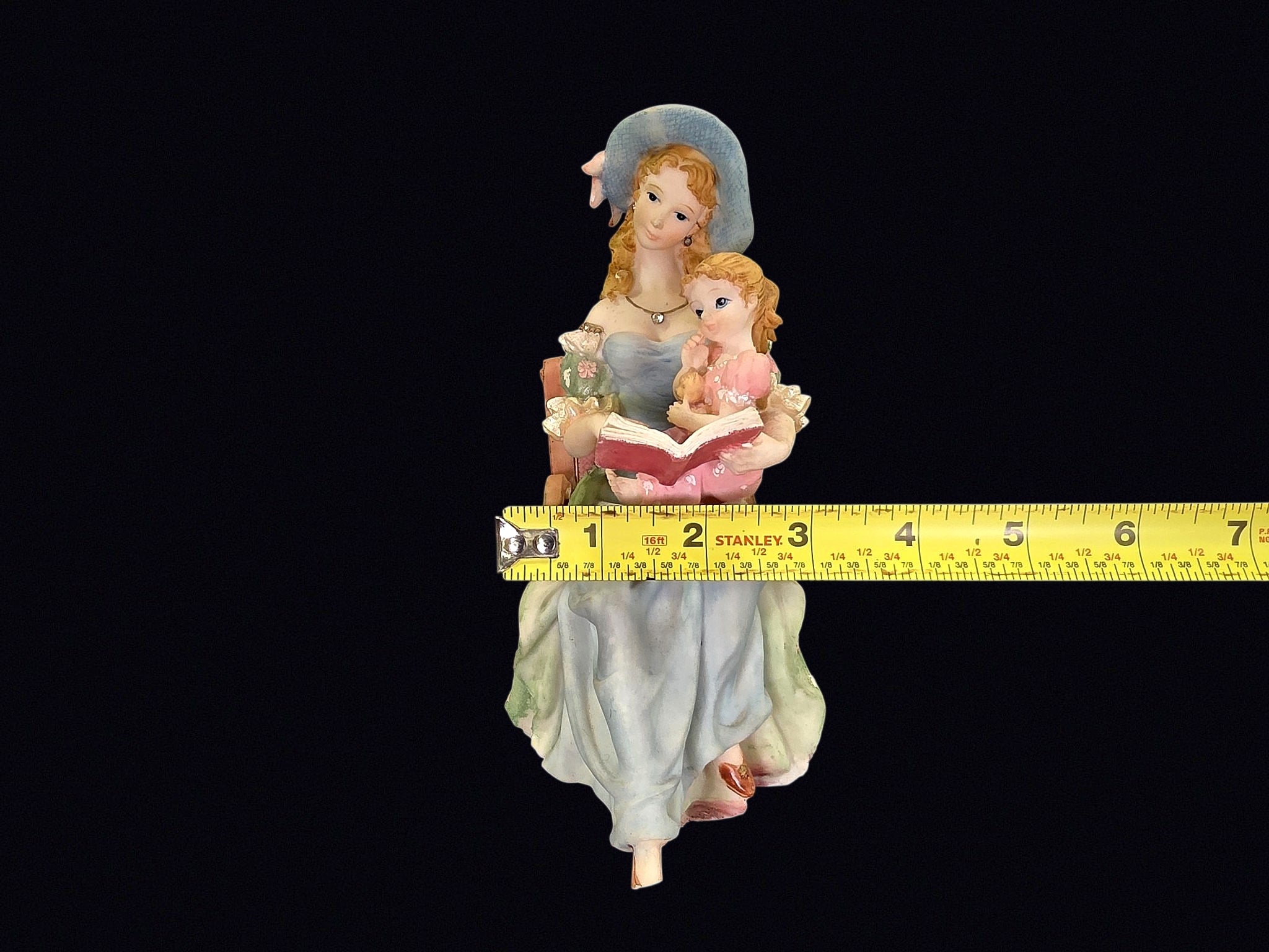 Resin Mother and Child Reading Figurine