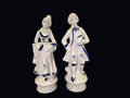 Blue White Porcelain Colonial Couple Figurines