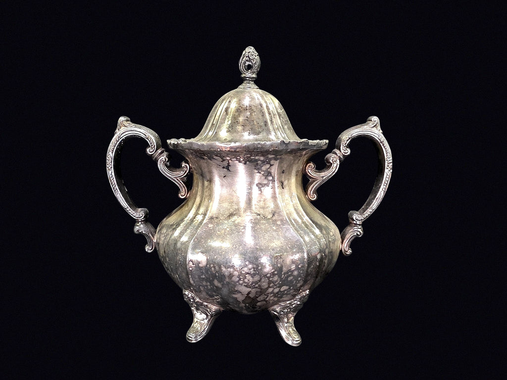Silverplate Lidded Sugar Bowl Mid-20th C