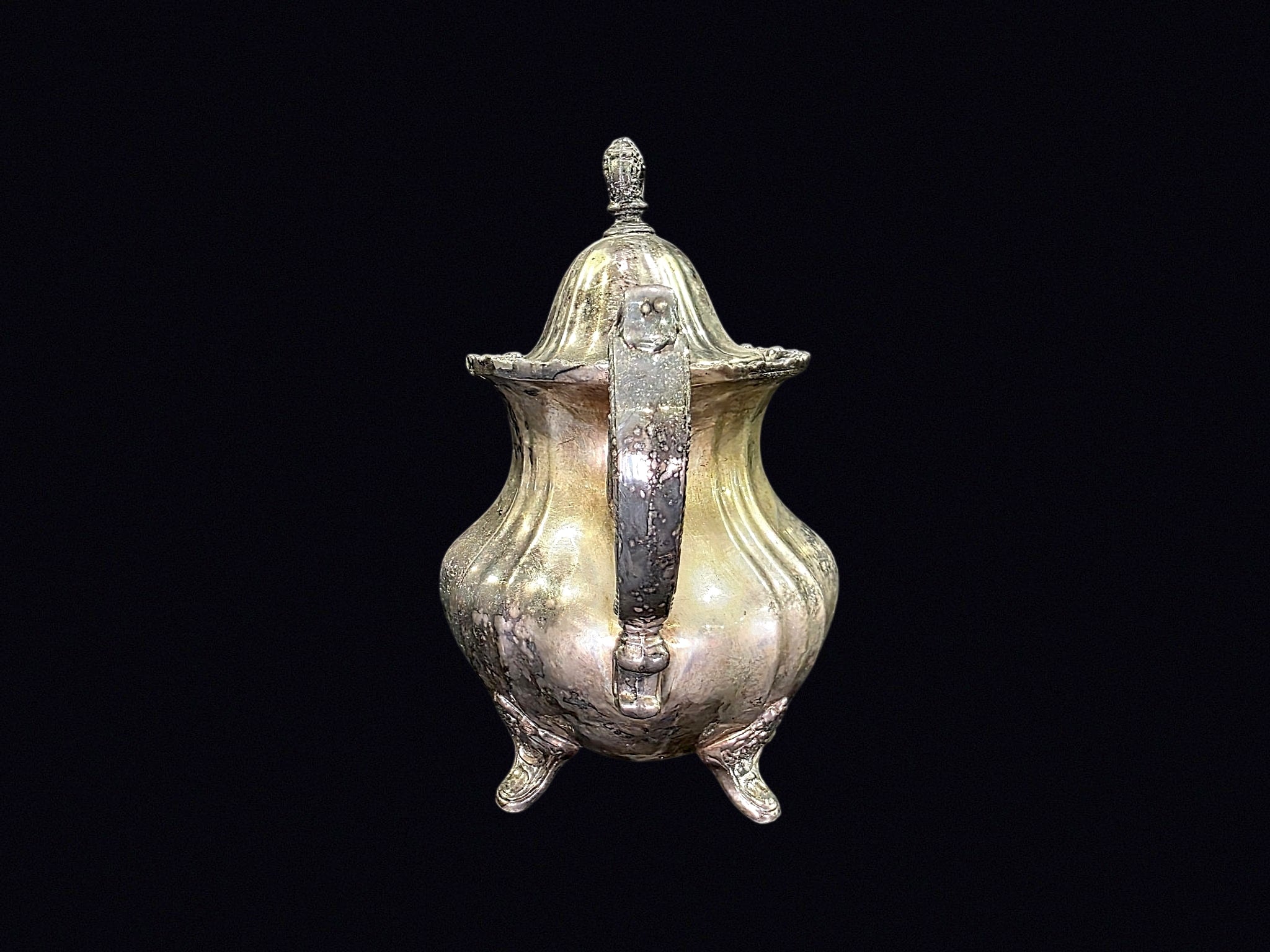 Silverplate Lidded Sugar Bowl Mid-20th C