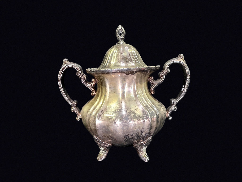 Silverplate Lidded Sugar Bowl Mid-20th C