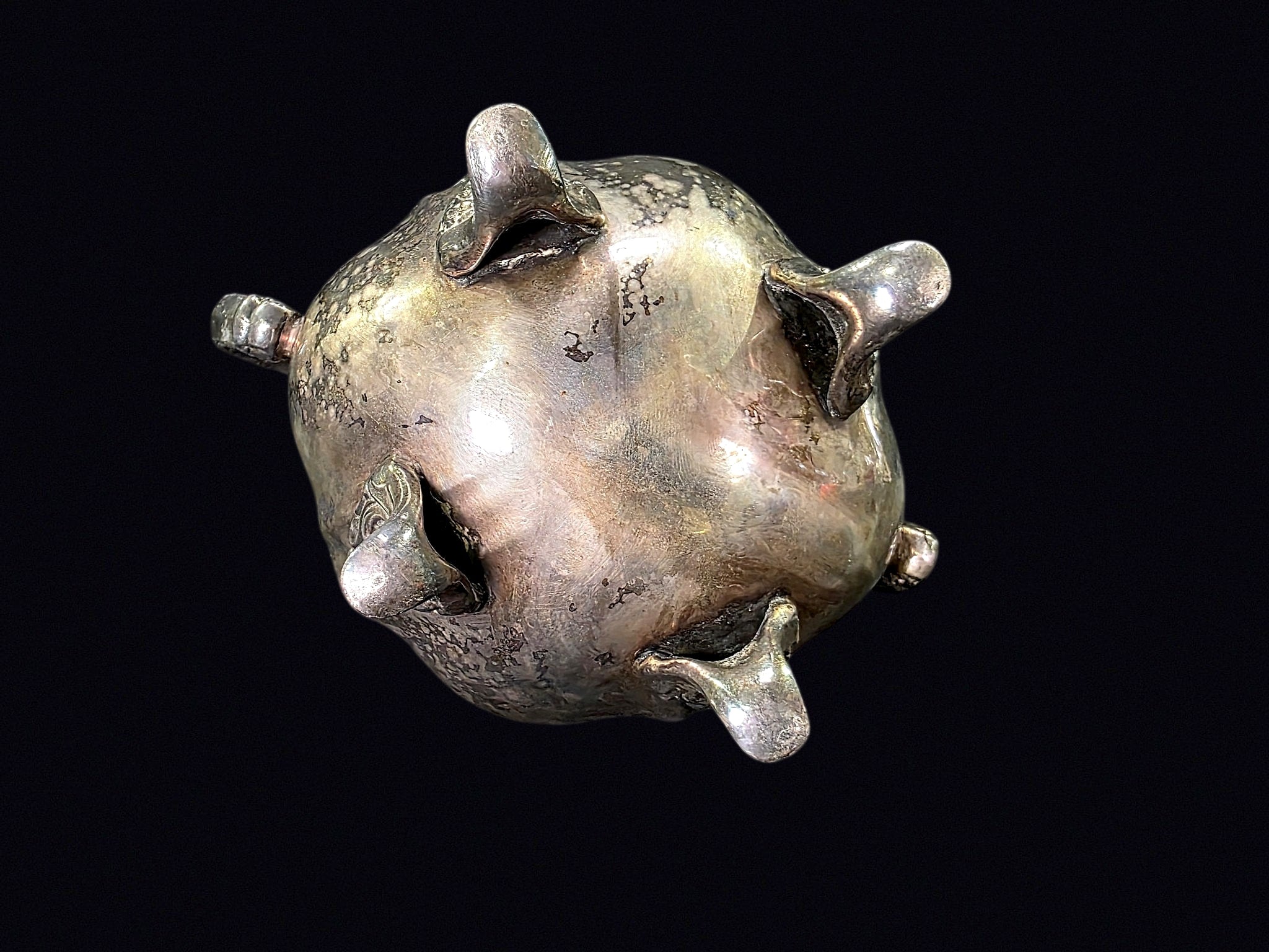Silverplate Lidded Sugar Bowl Mid-20th C
