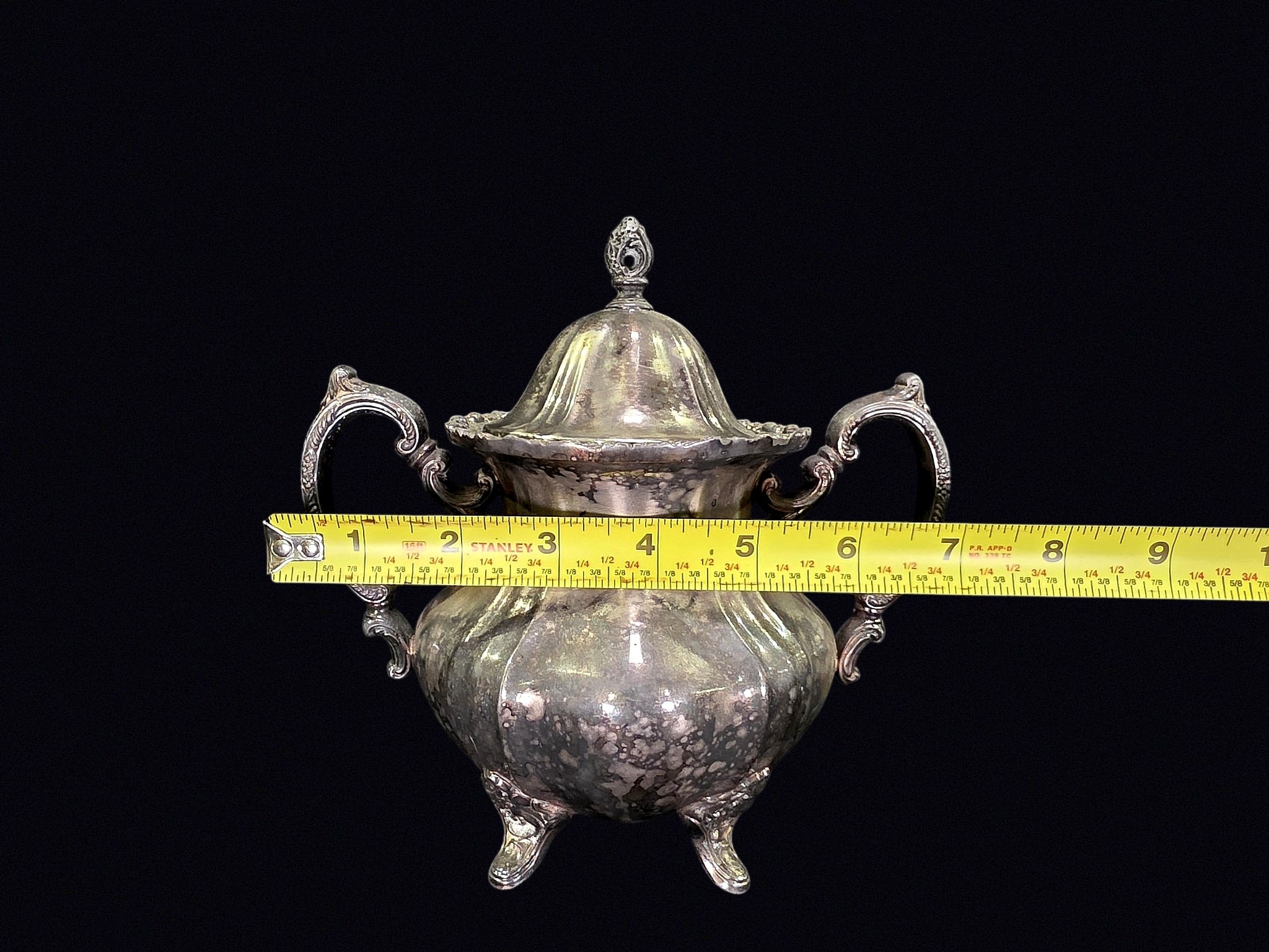 Silverplate Lidded Sugar Bowl Mid-20th C
