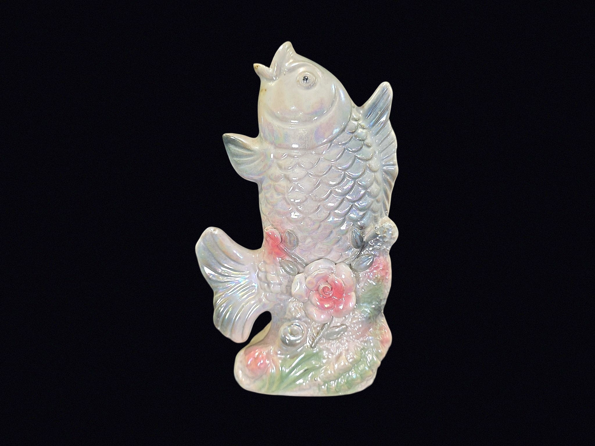 Daniel Brand Lustre Ceramic Koi on Coral Base