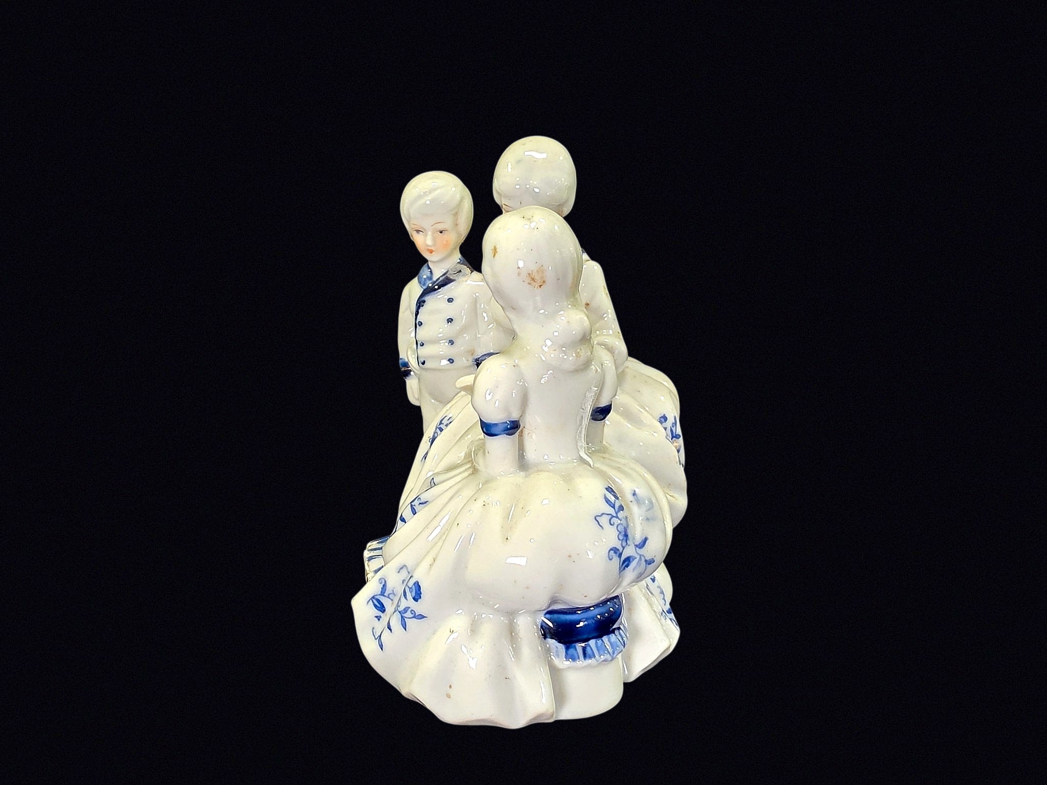 Delft Style Porcelain Mother Children Group
