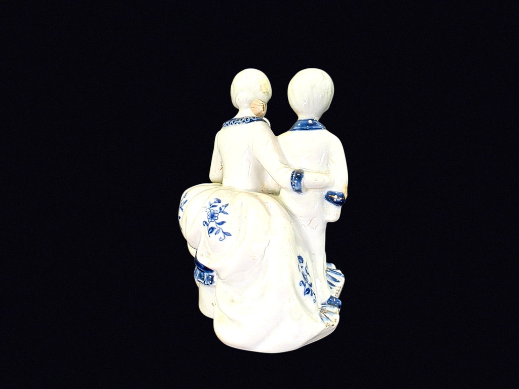 Delft Style Porcelain Mother Children Group