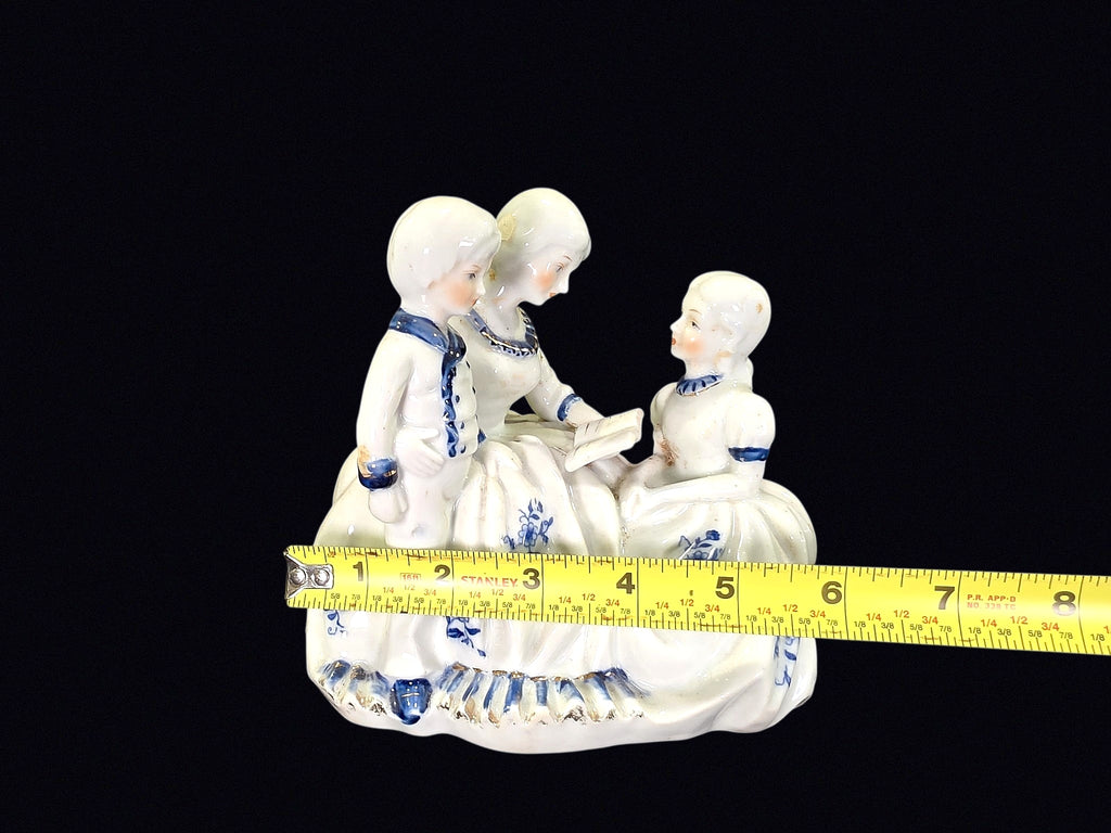 Delft Style Porcelain Mother Children Group