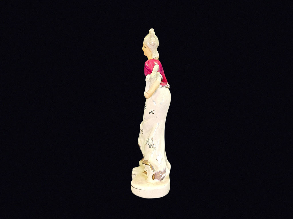 Porcelain Victorian Lady with Harp 1992