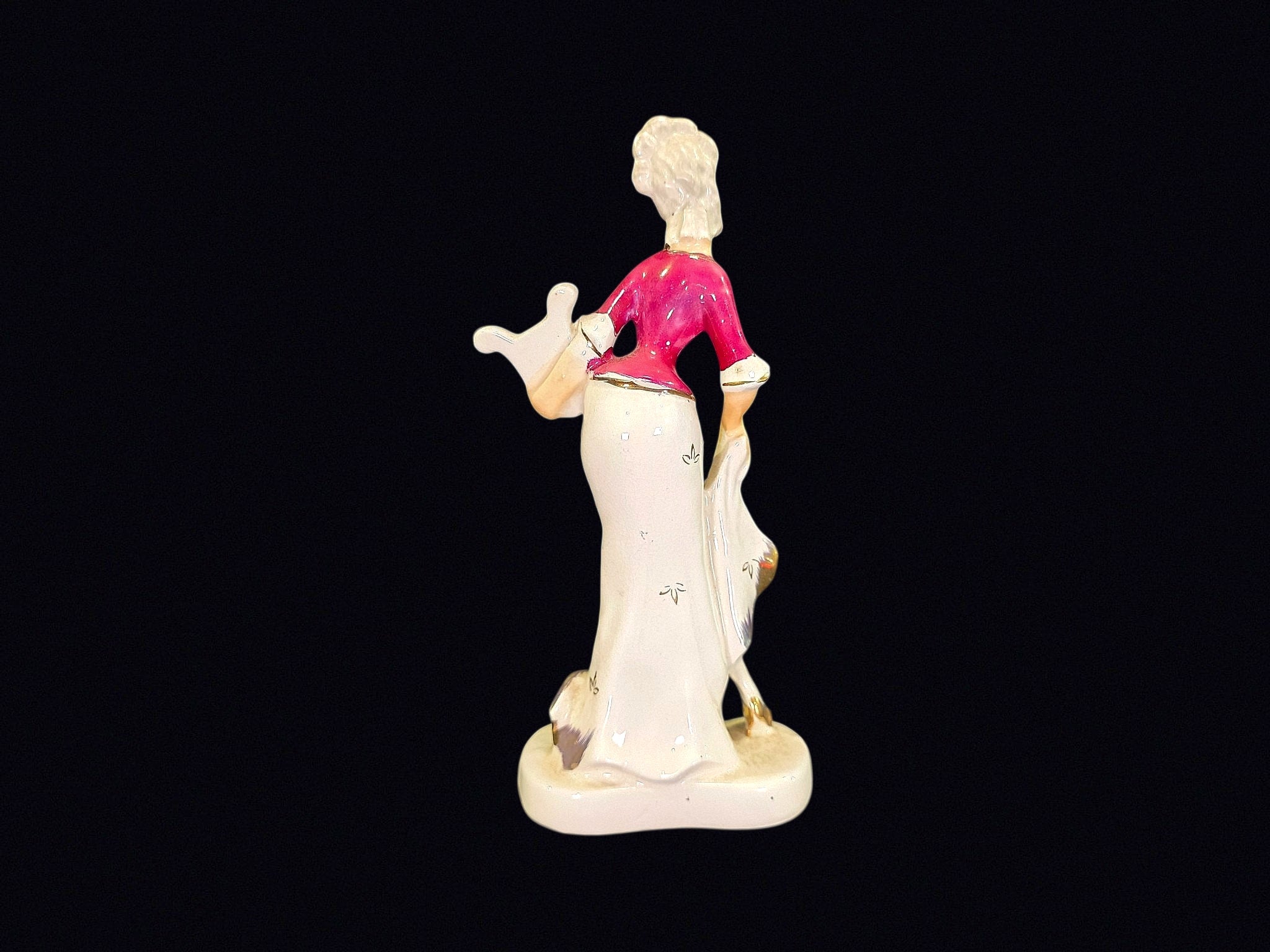 Porcelain Victorian Lady with Harp 1992