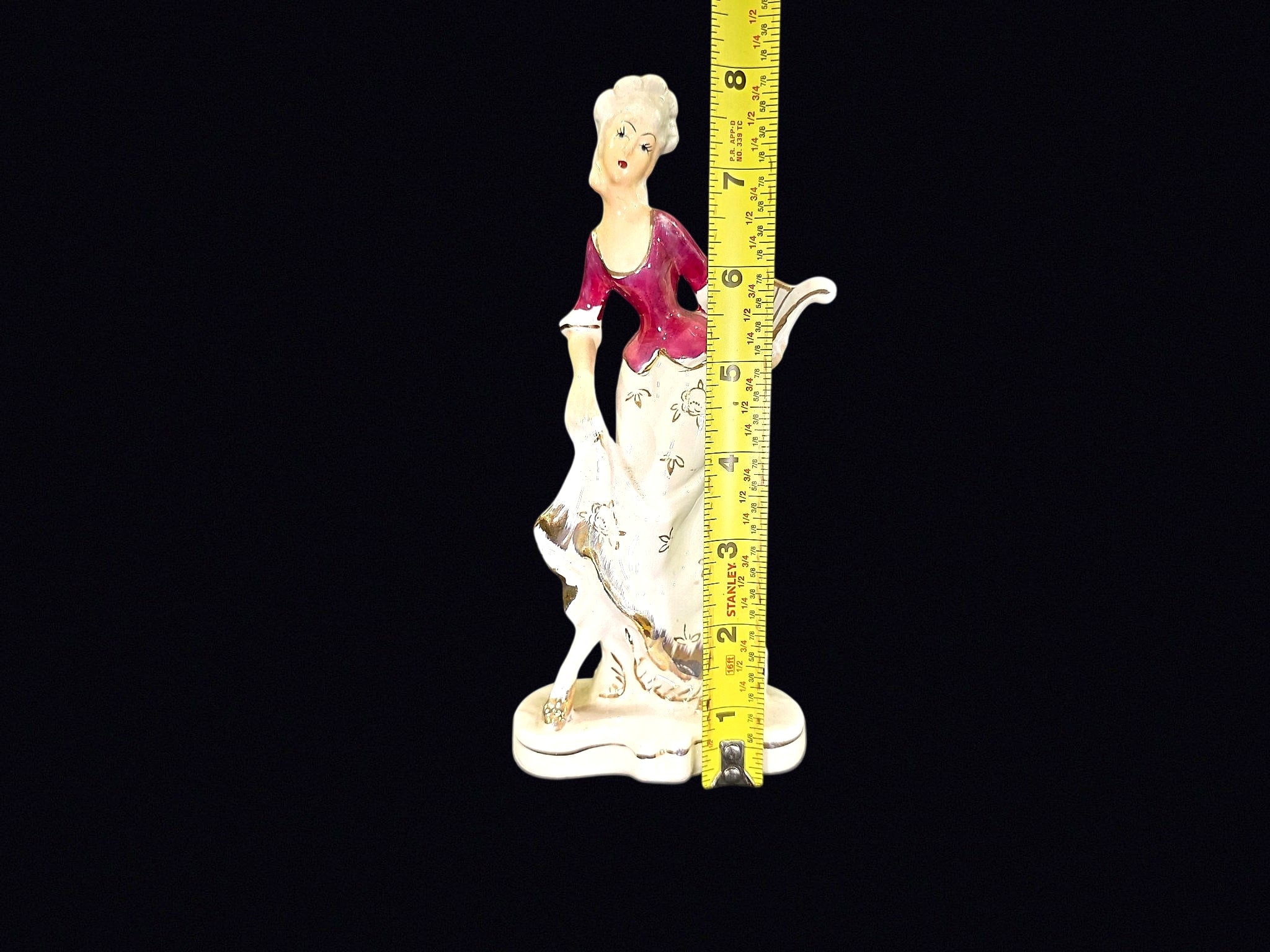Porcelain Victorian Lady with Harp 1992