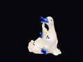 Delft Style Porcelain Goose Pair Figurine