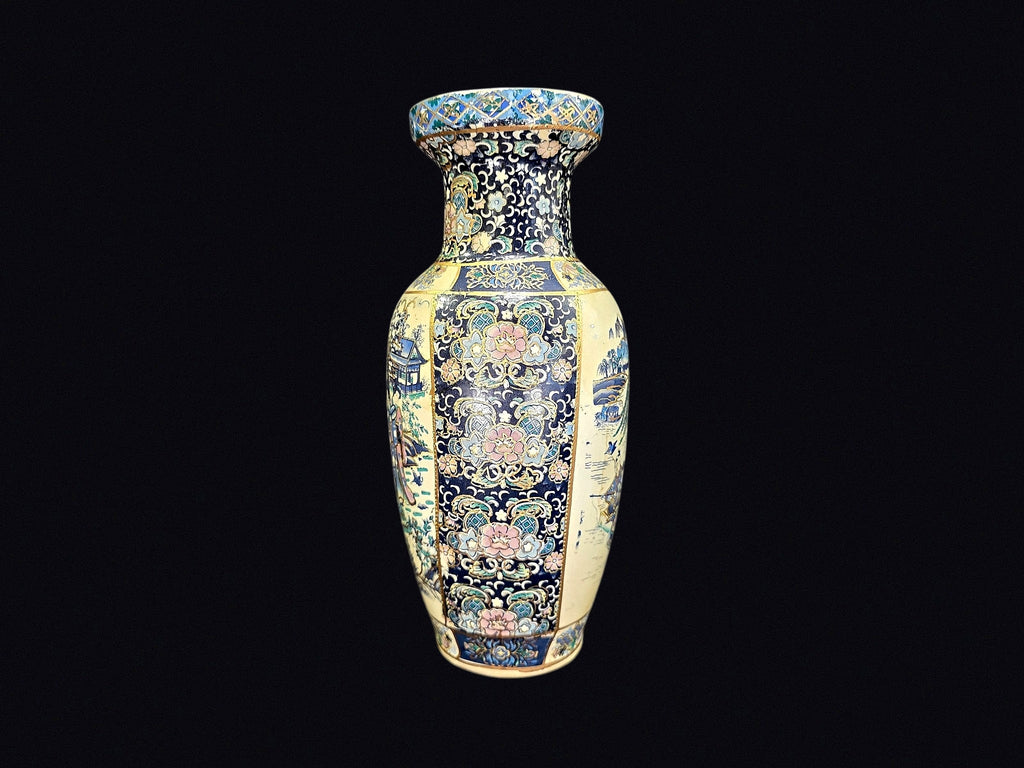 Chinese Satsuma Style Porcelain Baluster Vase