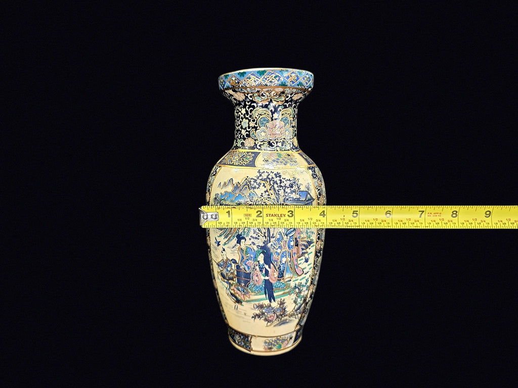 Chinese Satsuma Style Porcelain Baluster Vase