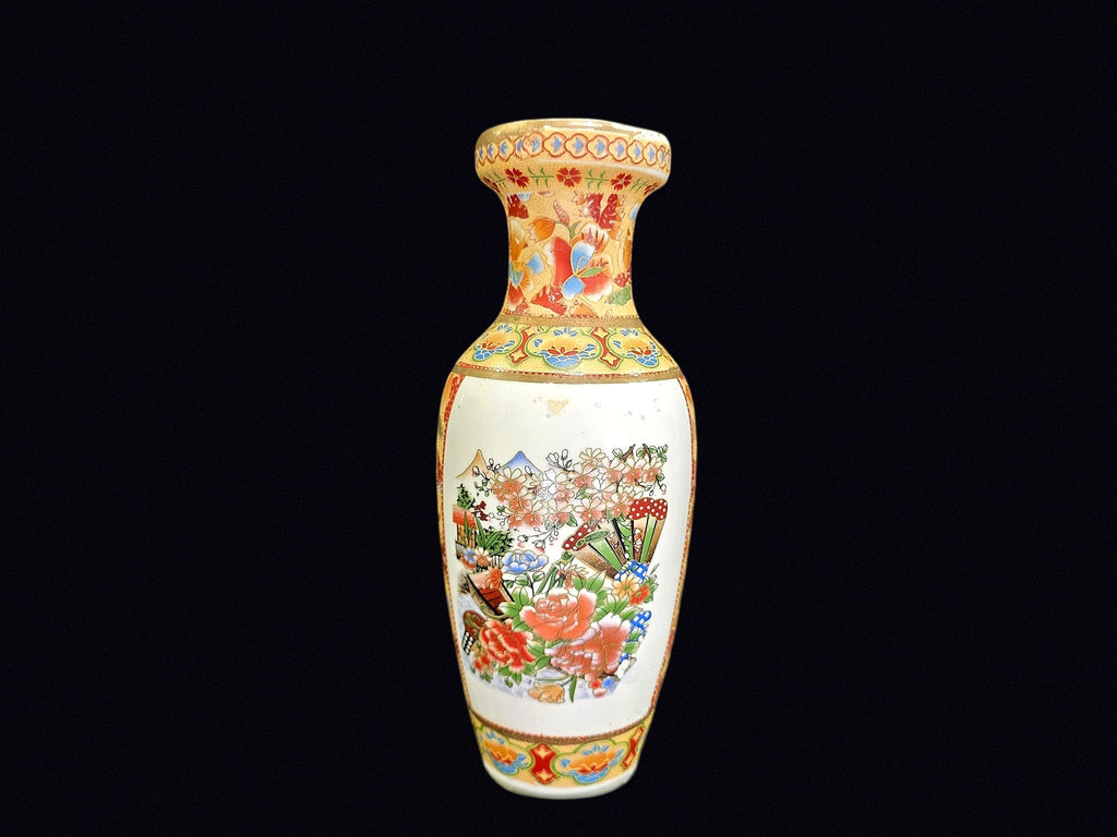 Satsuma Style Porcelain Baluster Vase Late 20thC