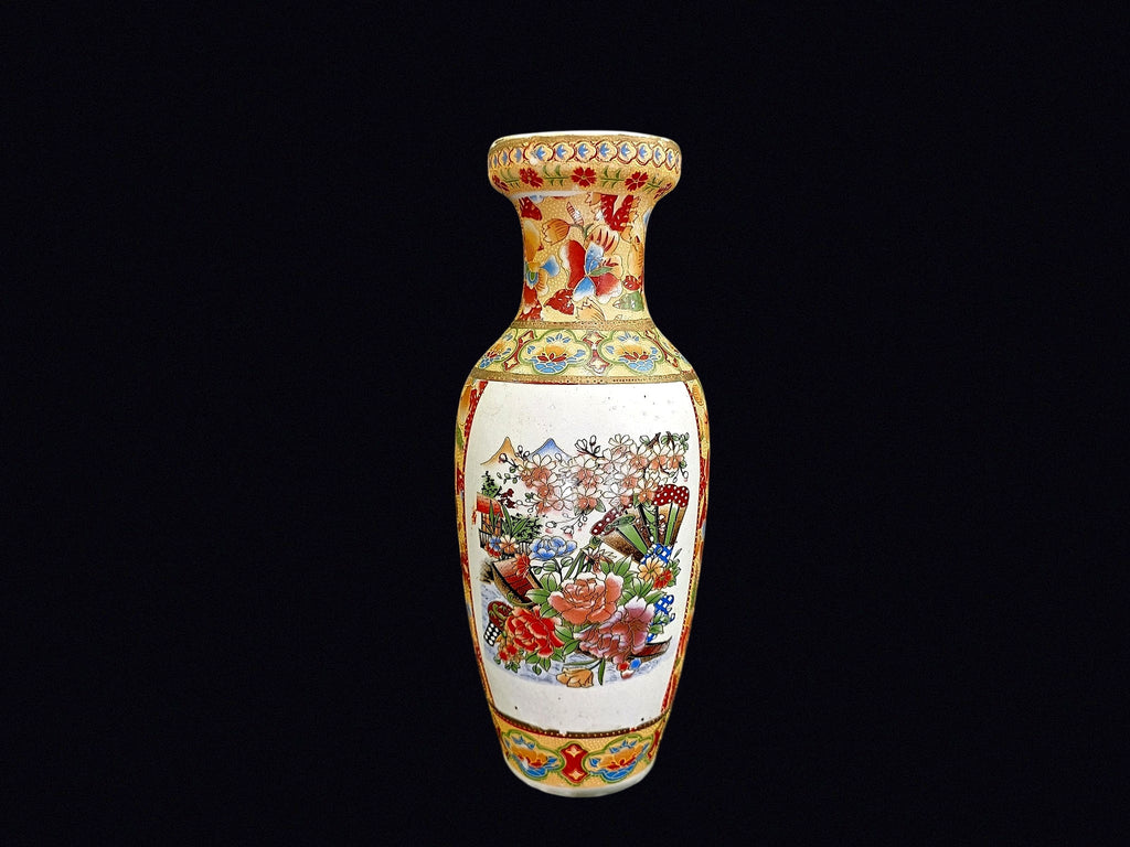 Satsuma Style Porcelain Baluster Vase Late 20thC