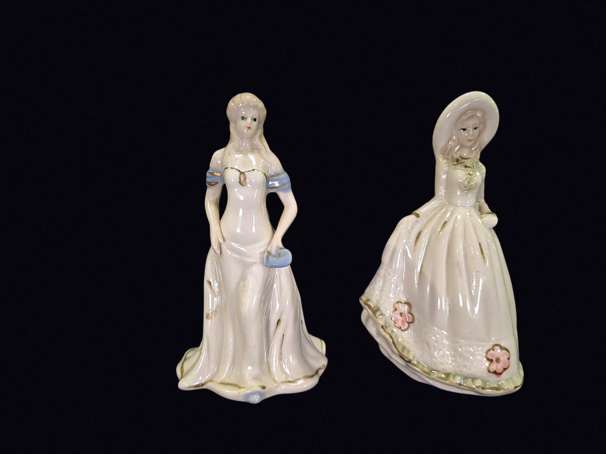K's Collection Porcelain Victorian Ladies Pair